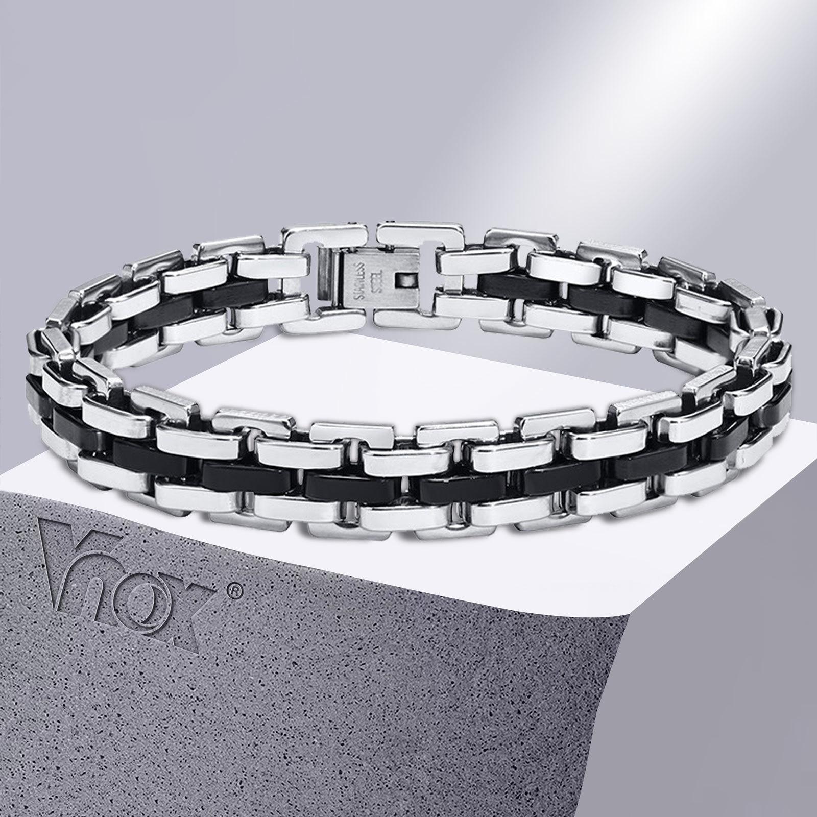 Vnox Stylish Strap Chain Bracelets for Men Boys Gift Jewelry, 10.7MM Wide Stainless Steel Links Wristband, Father s Day Gift Dad 19cm
Vnox Stylish Strap Chain Bracelets for Men Boys Gift Jewelry, 10.7MM Wide Stainless Steel Links Wristband, Father s Day Gift Dad 19cm
