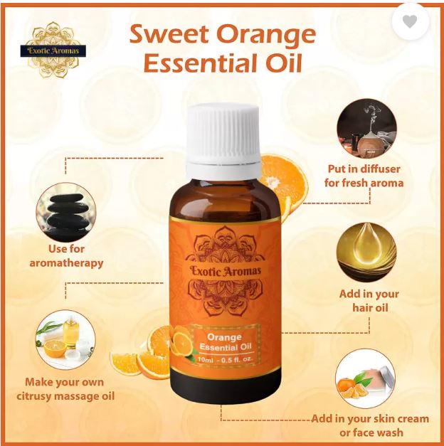 Exotic Aromas Orange Essential Oil, 100% Pure and Natural, For Aromatherapy , Skin & Hair (10 ml)
Exotic Aromas Orange Essential Oil, 100% Pure and Natural, For Aromatherapy , Skin & Hair (10 ml)