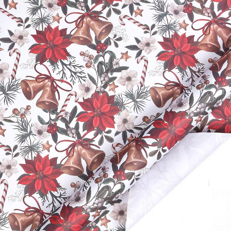 70*95cm Christmas Wrapping Paper Santa Bell Snowman Patterns Gift Packaging Paper Christmas New Year Party Gift Decorative Paper
70*95cm Christmas Wrapping Paper Santa Bell Snowman Patterns Gift Packaging Paper Christmas New Year Party Gift Decorative Paper