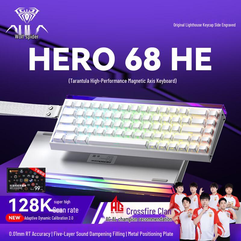 AULA HERO 68HE RT Gaming Magnetic Mechanical Keyboard
AULA HERO 68HE RT Gaming Magnetic Mechanical Keyboard