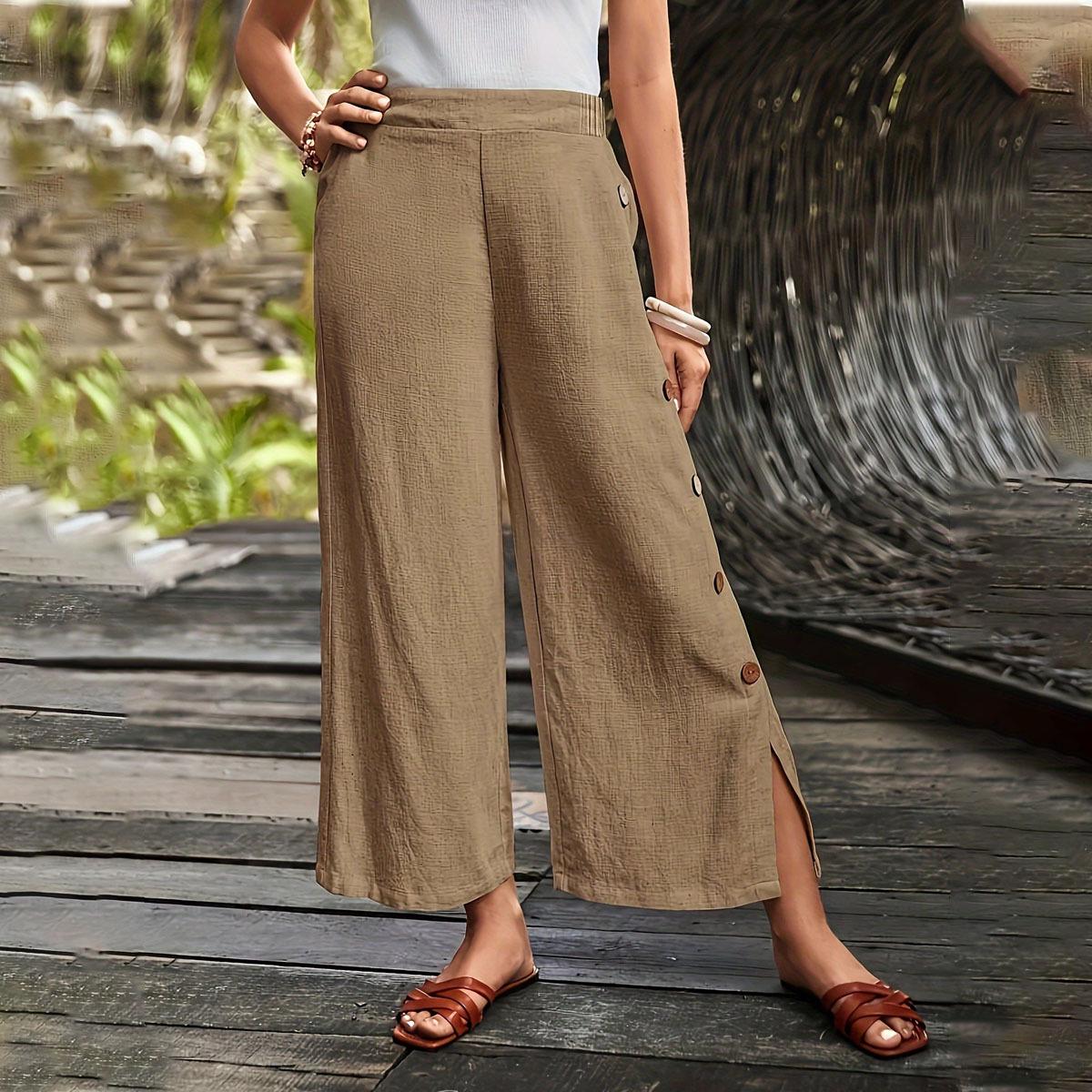 Unisex Cotton Linen Wide-Leg Pants - Flattering Straight-Leg Design for Longer-Looking Legs Small
Unisex Cotton Linen Wide-Leg Pants - Flattering Straight-Leg Design for Longer-Looking Legs Small