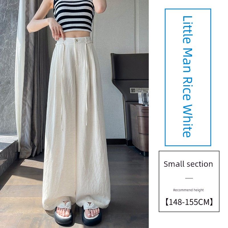 Small-Sized Shoelace Ice Silk Linen Suit Pants Summer Lazy Tencel Straight-leg Casual Wide Leg Mosquito-Proof Yamamoto Pants Rice white little man M
Small-Sized Shoelace Ice Silk Linen Suit Pants Summer Lazy Tencel Straight-leg Casual Wide Leg Mosquito-Proof Yamamoto Pants Rice white little man M