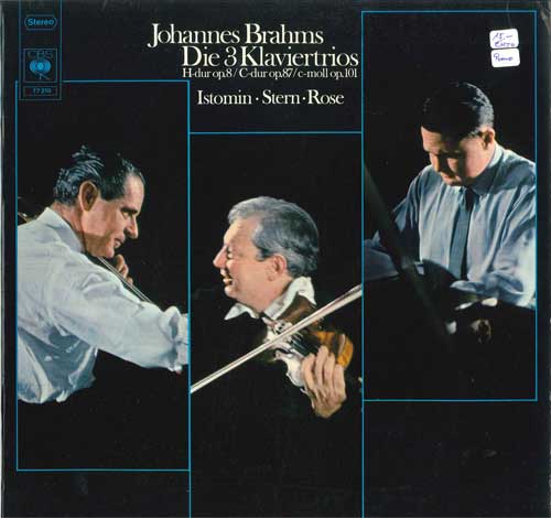 LP Record JOHANNES BRAHMS ISTOMIN STERN Die 3 Klaviertrios Hdur Op.8 C 77210 CBS Germany Classical Used
LP Record JOHANNES BRAHMS ISTOMIN STERN Die 3 Klaviertrios Hdur Op.8 C 77210 CBS Germany Classical Used