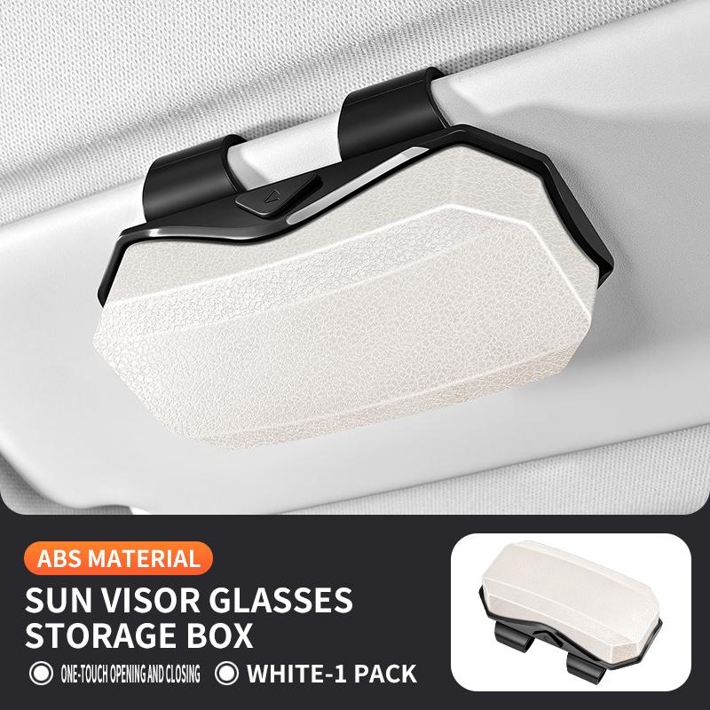 Newest Clip-On Car Sunglasses Case Anti-Scratch Glasses Durable Sunshade Box Holder Auto Sun Visor Glasses Storage Accessories білий
Newest Clip-On Car Sunglasses Case Anti-Scratch Glasses Durable Sunshade Box Holder Auto Sun Visor Glasses Storage Accessories білий