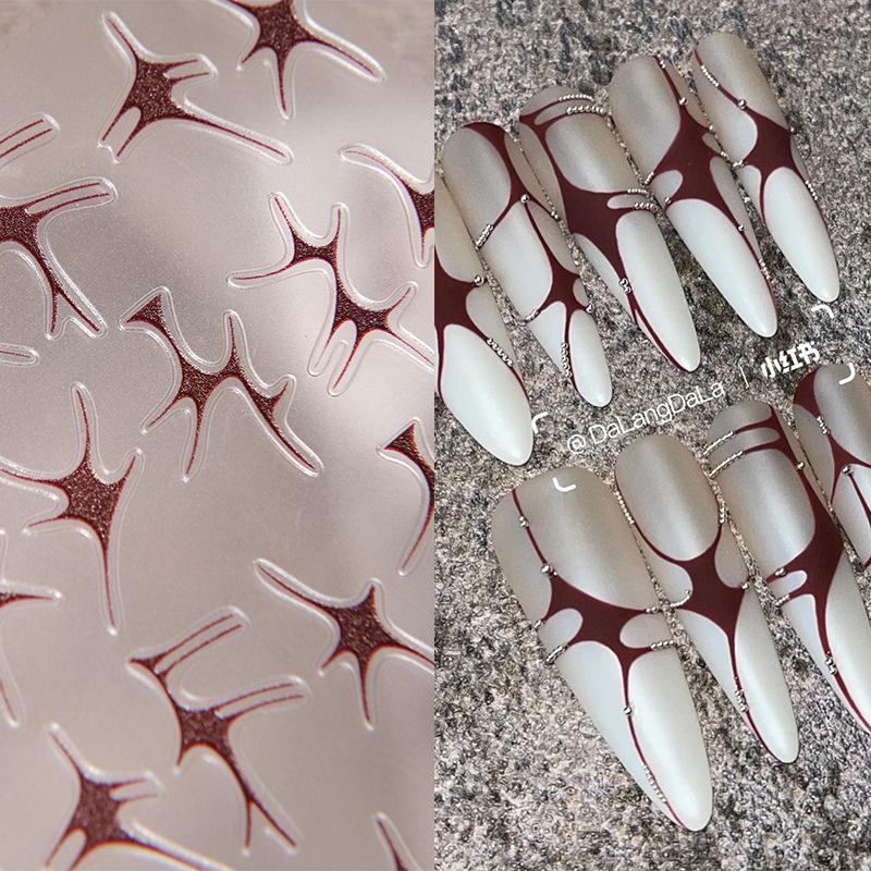 SKY European Deep Red Geometric Nail Stickers - Spicy Thorn Flame Design, Sweet & Cool INS Style
SKY European Deep Red Geometric Nail Stickers - Spicy Thorn Flame Design, Sweet & Cool INS Style