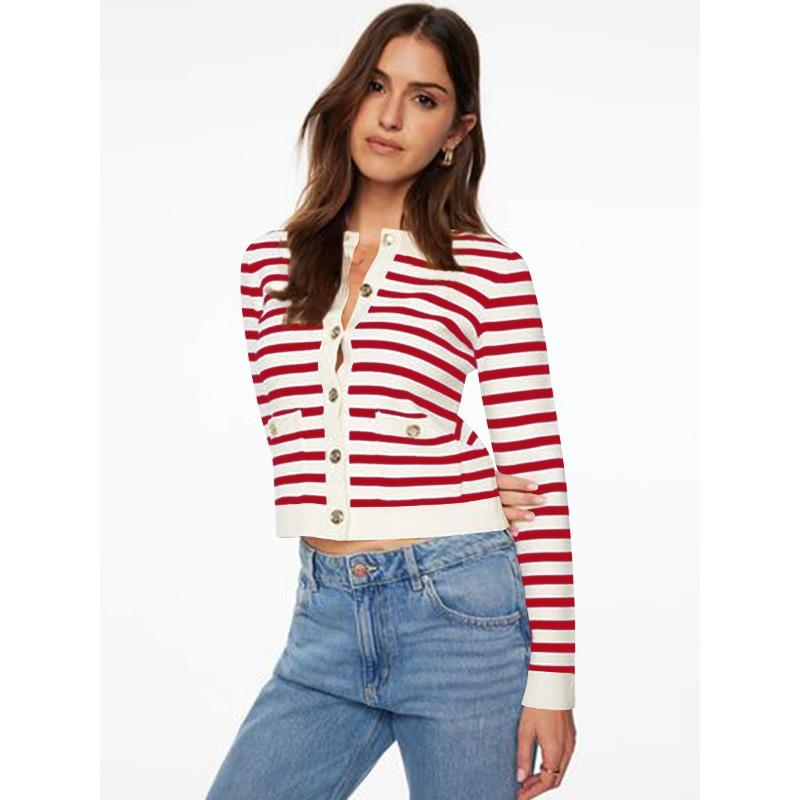 Элегантный темперамент женский небольшой аромат стиль куртка женская пуговица короткий полосатый кардиган Футболки женские XL
Элегантный темперамент женский небольшой аромат стиль куртка женская пуговица короткий полосатый кардиган Футболки женские XL