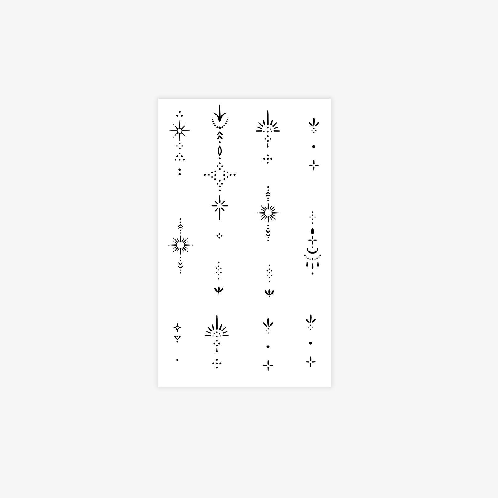 Bohemian Wind Sun And Moon Star Tattoo Sticker Retro Ethnic Wind Waterproof Lasting Finger Small Pattern On The Back Of The Hand 9*15
Bohemian Wind Sun And Moon Star Tattoo Sticker Retro Ethnic Wind Waterproof Lasting Finger Small Pattern On The Back Of The Hand 9*15