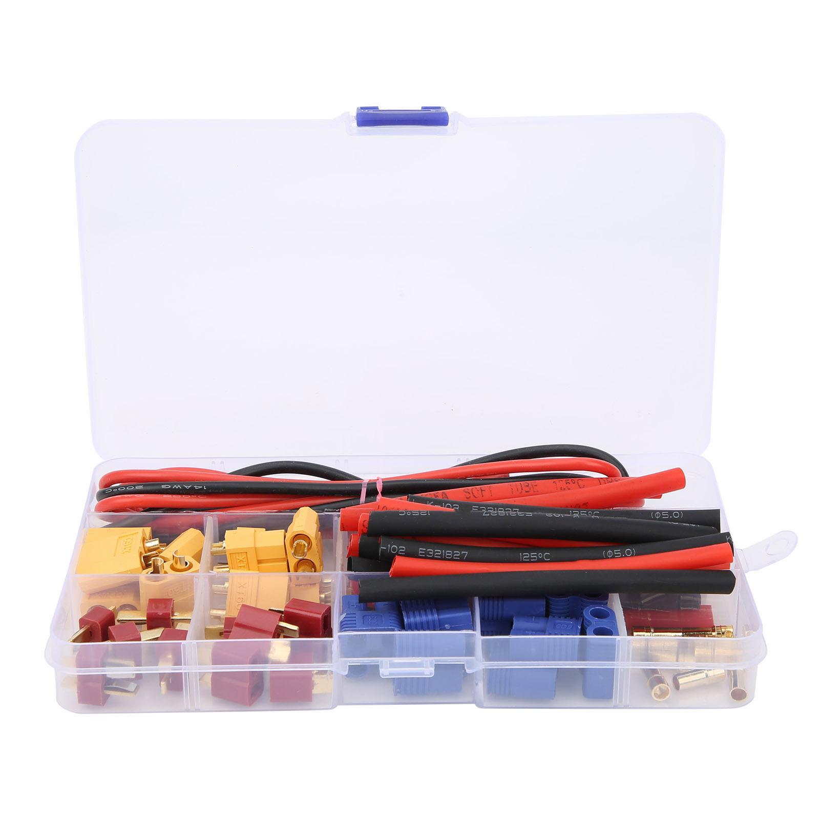 RC T Plug Male Female Connector Heat Shrink Tubes 14AWG Silicone Wire for RC FPV Lithium Battery
RC T Plug Male Female Connector Heat Shrink Tubes 14AWG Silicone Wire for RC FPV Lithium Battery