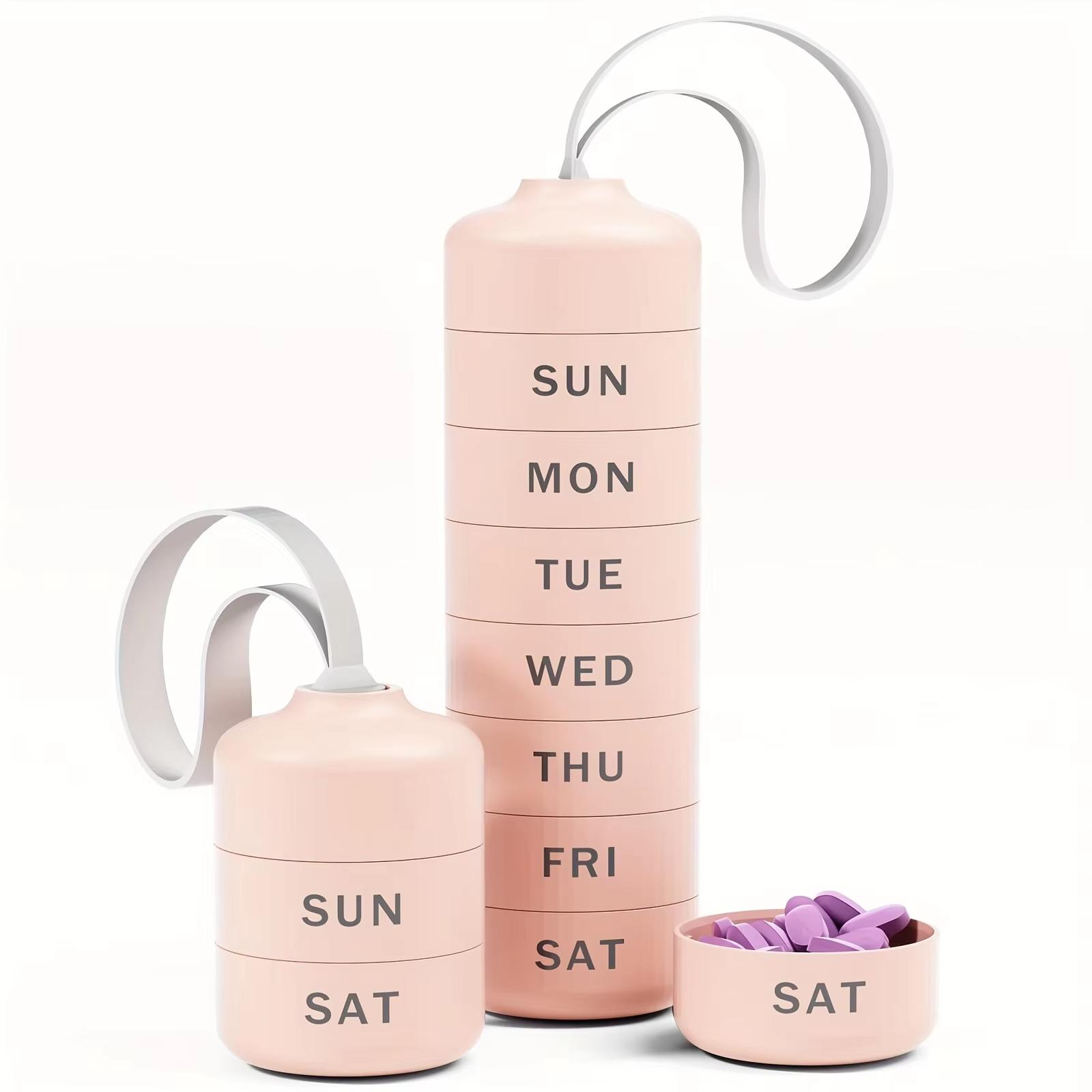 Newest Weekly Pill Organizer 7-Day Stackable Compartments Durable ABS Portable Tablets Drugs Holder for Vitamins and Medications рожевий
Newest Weekly Pill Organizer 7-Day Stackable Compartments Durable ABS Portable Tablets Drugs Holder for Vitamins and Medications рожевий