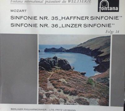 LP Record FRITZ LEHMANN, BERLINER PHILHARMONI - Mozart: Symphony No. 35. No. 36 695014KL FONTANA Germany Classical Used
LP Record FRITZ LEHMANN, BERLINER PHILHARMONI - Mozart: Symphony No. 35. No. 36 695014KL FONTANA Germany Classical Used