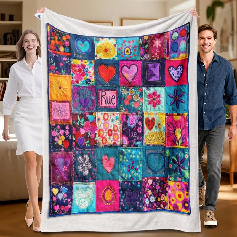 1 piece colorful floral and heart pattern flannel blanket, soft, suitable for sofa, bed, office, all-season use. 70x100cm
1 piece colorful floral and heart pattern flannel blanket, soft, suitable for sofa, bed, office, all-season use. 70x100cm