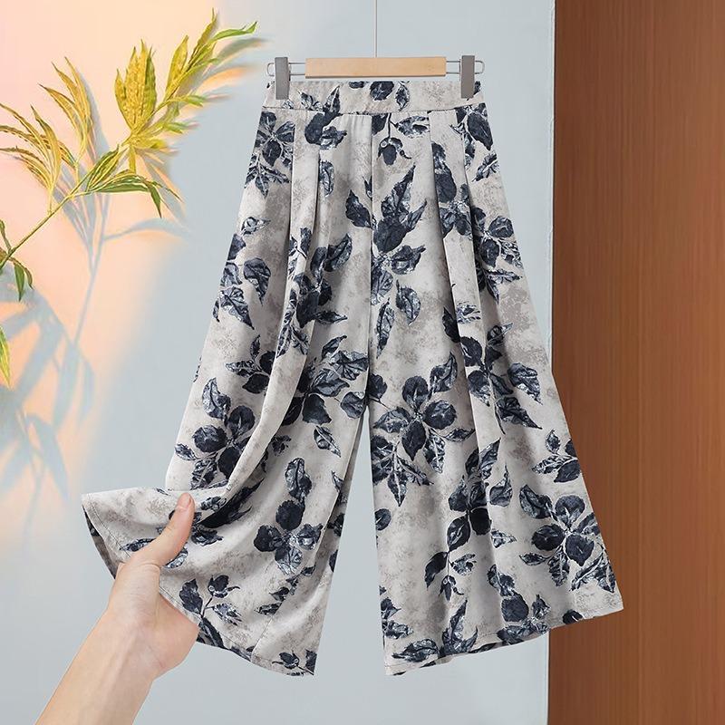 Women Floral Print Wide Leg Cropped Pants Elastic Waist Casual Summer Trousers 2XL
Women Floral Print Wide Leg Cropped Pants Elastic Waist Casual Summer Trousers 2XL