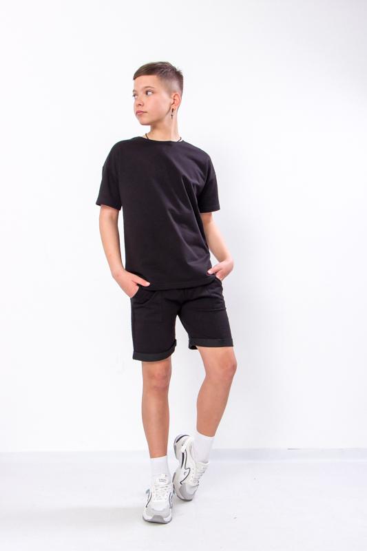 Літній комплект для хлопчиків-підлітків – Проста футболка з бавовняної суміші та шорти на гумці, Літо, 6380-057 HC 140 чорний
Літній комплект для хлопчиків-підлітків – Проста футболка з бавовняної суміші та шорти на гумці, Літо, 6380-057 HC 140 чорний