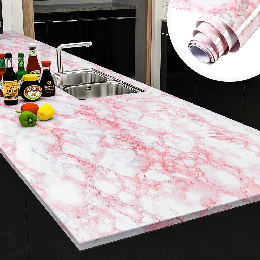 New Pink Marble Wallpaper Self-Adhesive Detachable Waterproof Wall Decoration Kitchen Cabinets Desktop Drawers Renovation Film 1m x 40cm
New Pink Marble Wallpaper Self-Adhesive Detachable Waterproof Wall Decoration Kitchen Cabinets Desktop Drawers Renovation Film 1m x 40cm