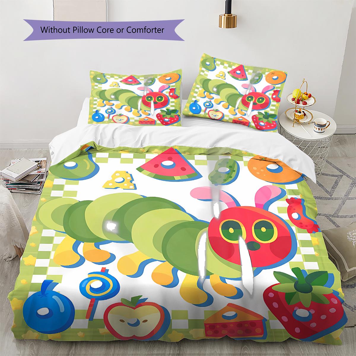 The Very Hungry Caterpillar Pattern Bedding,Quilt Set Quilt Cover Pillowcase Home Birthday Gift (1 * duvet cover + 2 * pillowcase, without core) 250x220cm
The Very Hungry Caterpillar Pattern Bedding,Quilt Set Quilt Cover Pillowcase Home Birthday Gift (1 * duvet cover + 2 * pillowcase, without core) 250x220cm