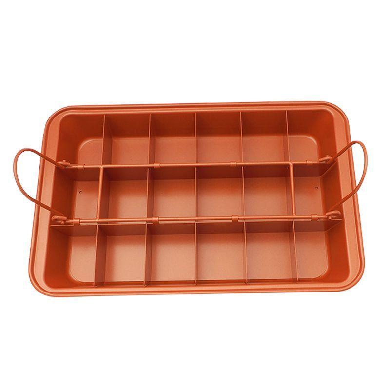 Thickening Carbon Steel Cake Mold Creative Brownie Pan18 Lattice Rectangle Divided Into Slices of Date Cake Pineapple Pastry Pan помаранчевий
Thickening Carbon Steel Cake Mold Creative Brownie Pan18 Lattice Rectangle Divided Into Slices of Date Cake Pineapple Pastry Pan помаранчевий