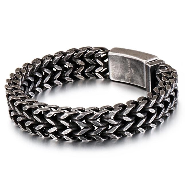 12MM Wide Black Stainless Steel Bracelet Men 23CM Retro Massive Mens Charm Bracelets 2026 Friendship Mens Jewellery Male 23cm
12MM Wide Black Stainless Steel Bracelet Men 23CM Retro Massive Mens Charm Bracelets 2026 Friendship Mens Jewellery Male 23cm