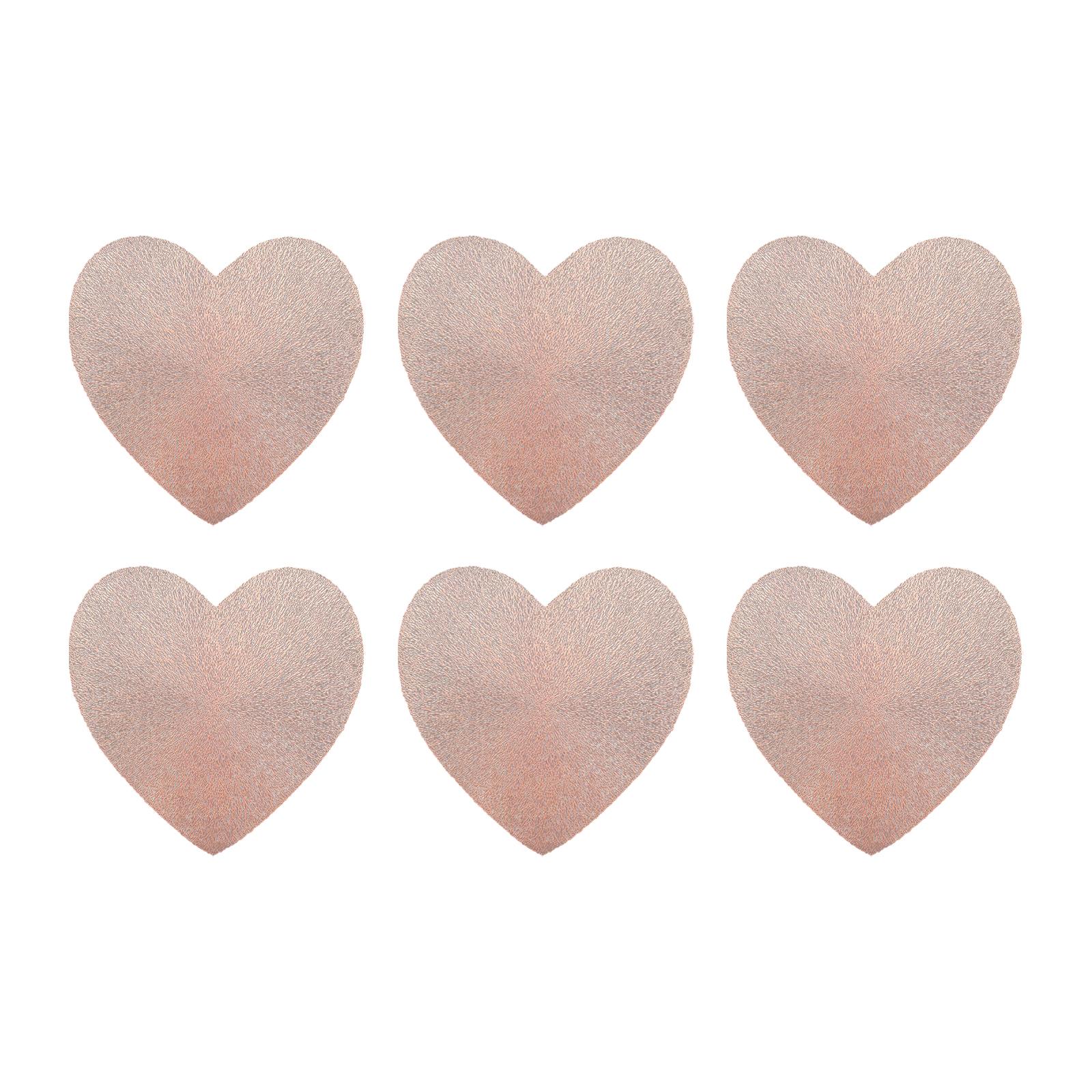 6Pcs Heart Shaped Placemats Heat Insulation Non Slip Decorative Table Mat for Wedding Dining Table Engagement Holiday Decor
6Pcs Heart Shaped Placemats Heat Insulation Non Slip Decorative Table Mat for Wedding Dining Table Engagement Holiday Decor