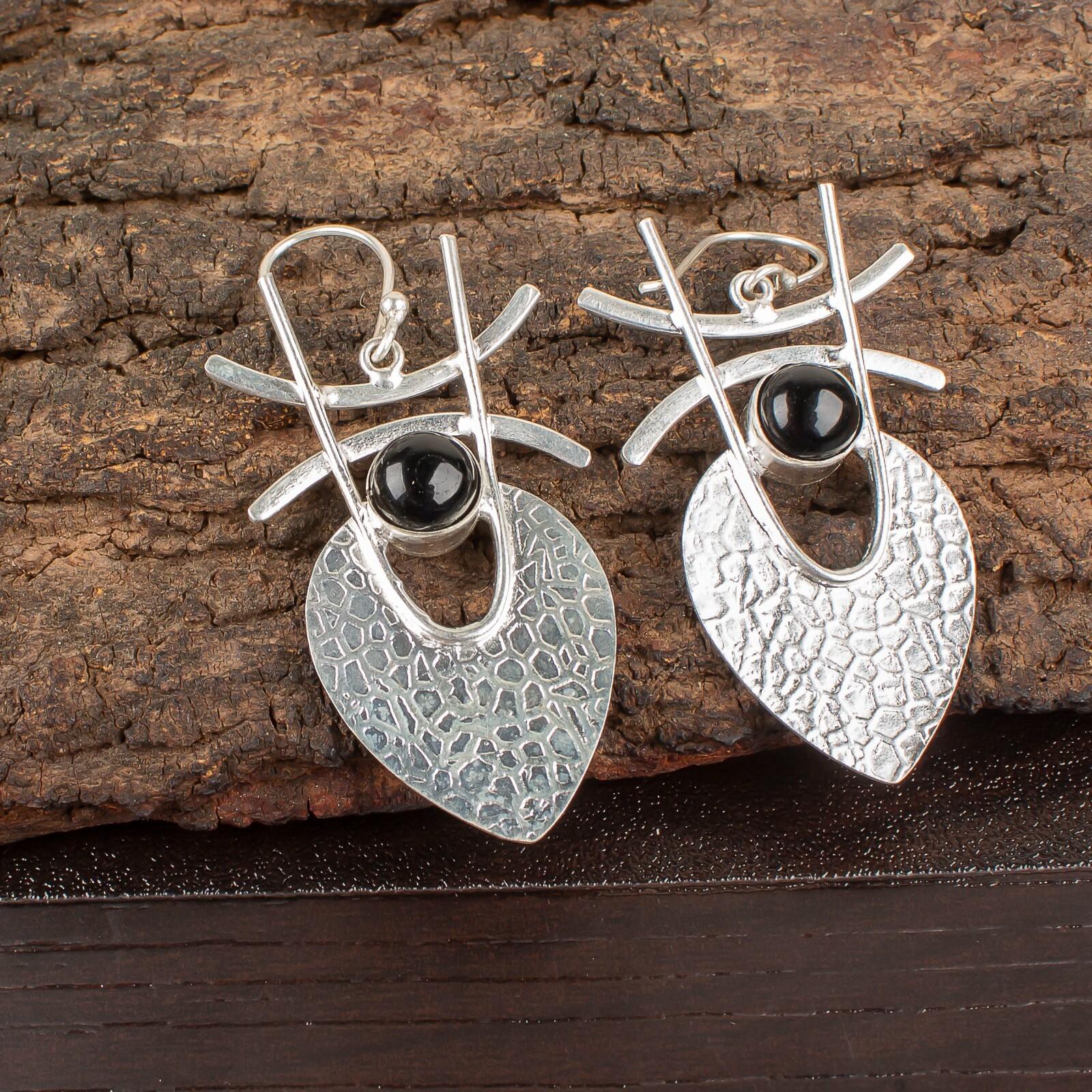 Black Tourmaline Gemstone 925 Sterling Silver Jewelry Handcrafted Earrings 1.78 EE-64-20
Black Tourmaline Gemstone 925 Sterling Silver Jewelry Handcrafted Earrings 1.78 EE-64-20