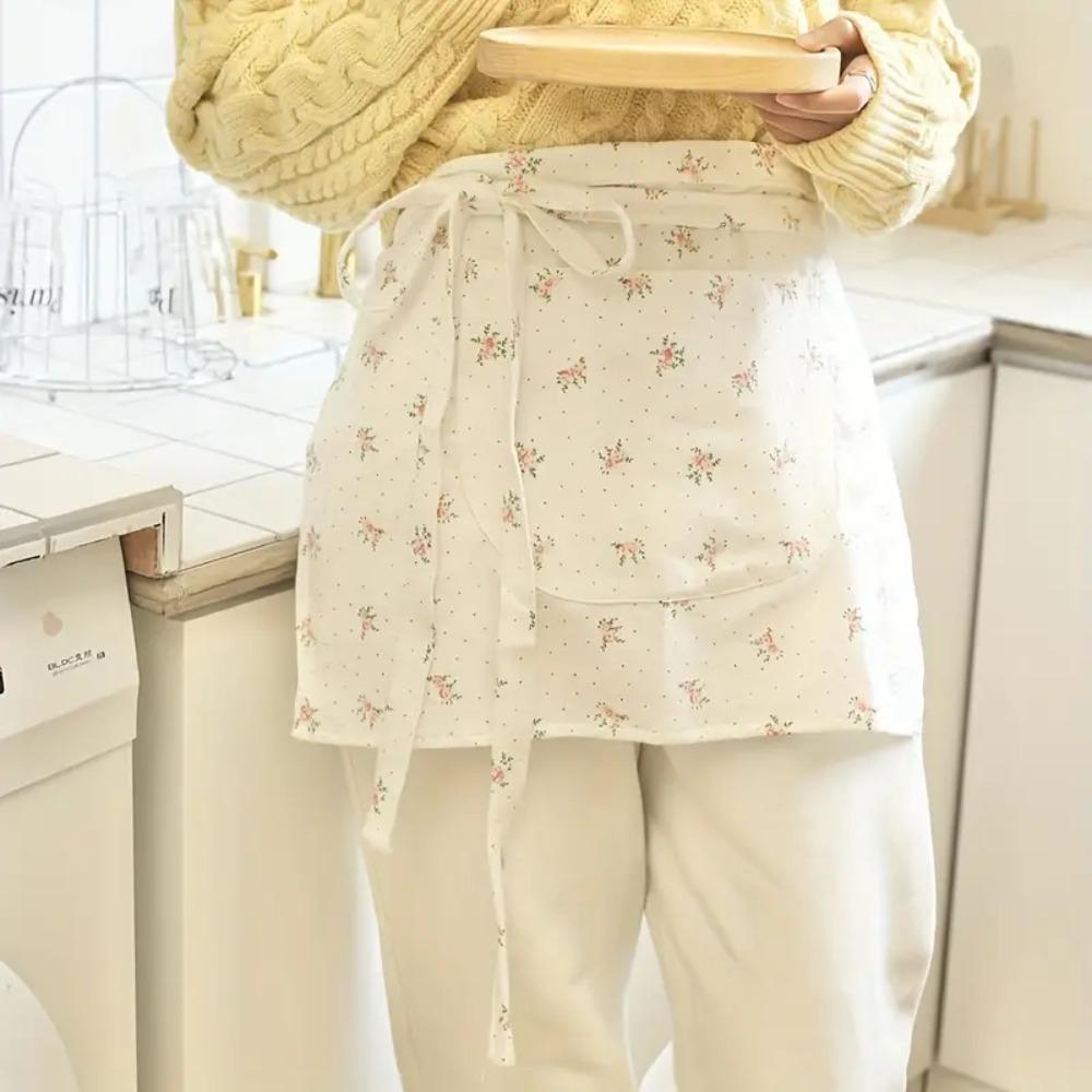 Stain-Resistant Floral Cotton Apron Chic Kitchen Apron Cute Half-Waist Apron Coffee Shops style A
Stain-Resistant Floral Cotton Apron Chic Kitchen Apron Cute Half-Waist Apron Coffee Shops style A