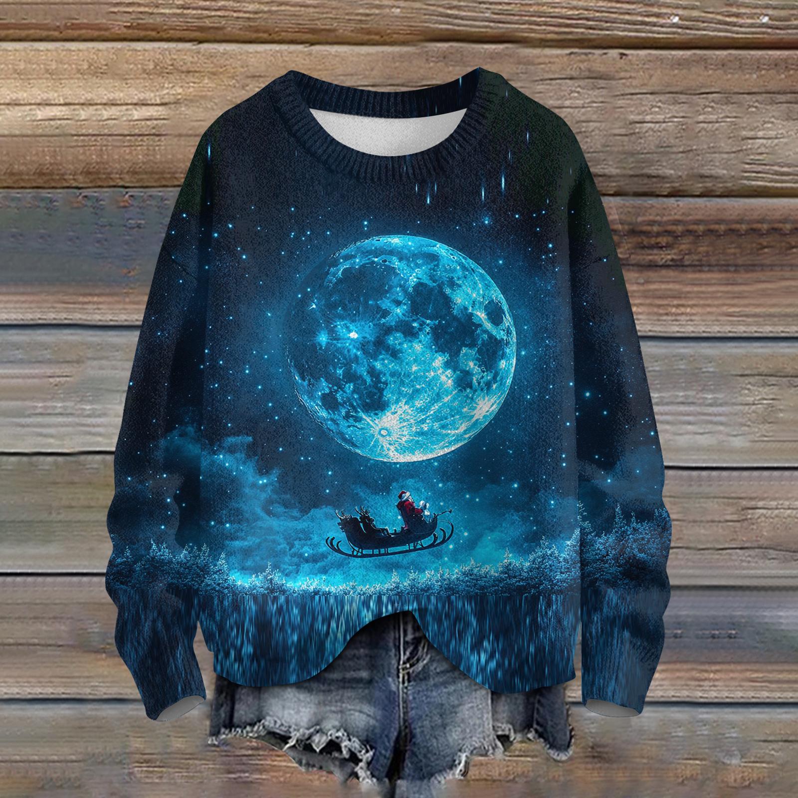 Женский модный повседневный трикотажный свитер с длинным рукавом и рождественским принтом, круглый вырез S
Женский модный повседневный трикотажный свитер с длинным рукавом и рождественским принтом, круглый вырез S