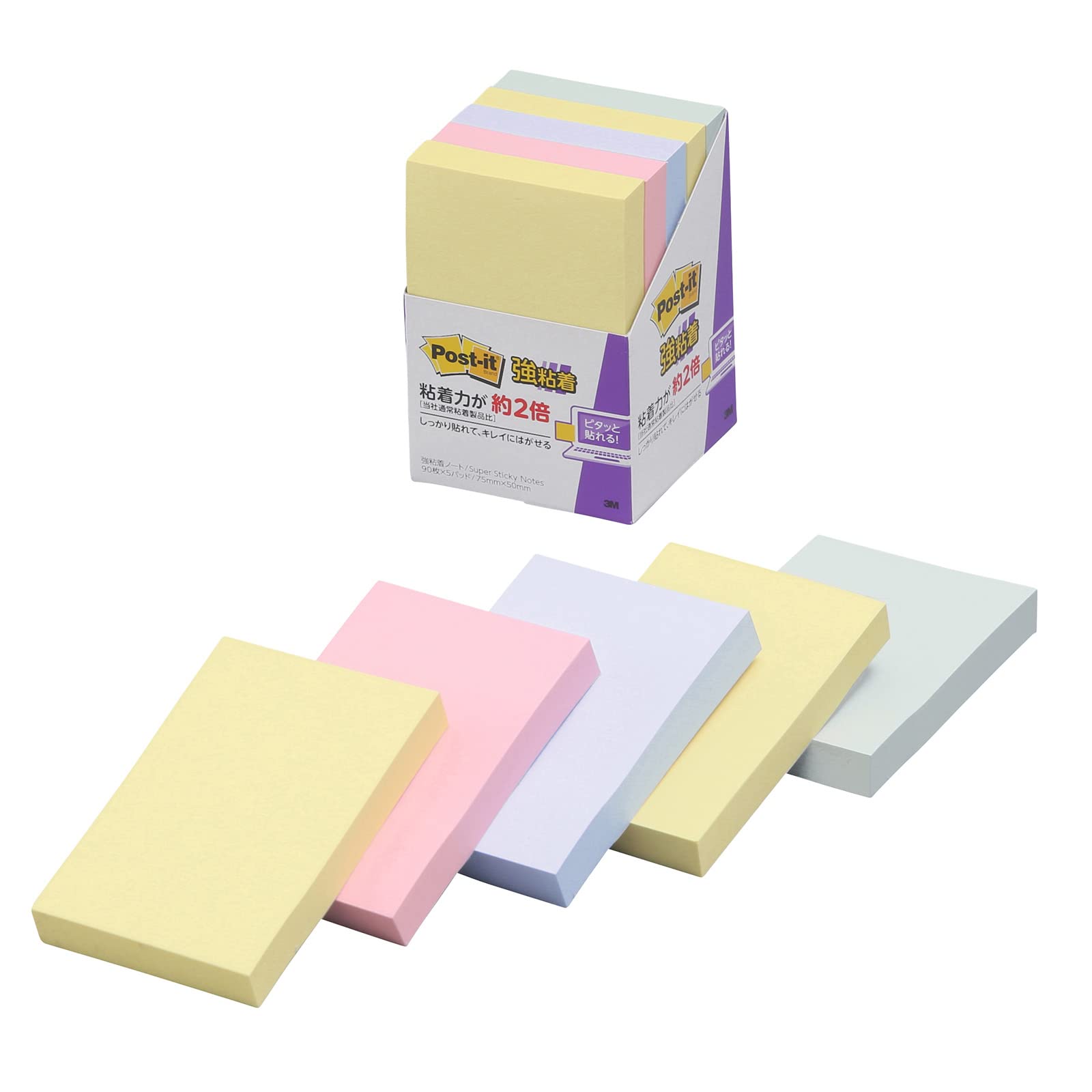 Заметки с сильным клеем пастельные цвета 75 x 50 мм 90 листов x 5 книг Post-It 656-5SSAP
Заметки с сильным клеем пастельные цвета 75 x 50 мм 90 листов x 5 книг Post-It 656-5SSAP