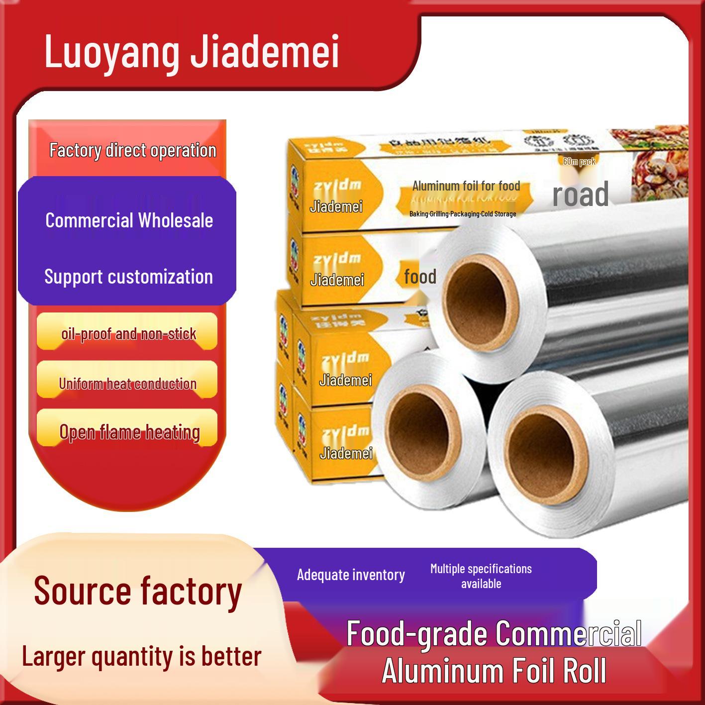 Food-Grade Thick Aluminum Foil Roll for High-Temperature Baking and Barbecuing 5m x 30cm x 10µm
Food-Grade Thick Aluminum Foil Roll for High-Temperature Baking and Barbecuing 5m x 30cm x 10µm