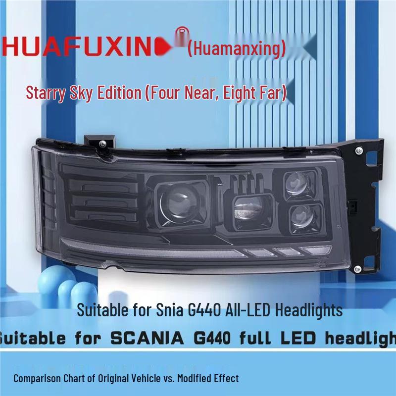 Enhanced LED Headlights for Scania G440: Four Low Beams & Eight High Beams. Left with 4 low, 8 high beams (Driver side)
Enhanced LED Headlights for Scania G440: Four Low Beams & Eight High Beams. Left with 4 low, 8 high beams (Driver side)