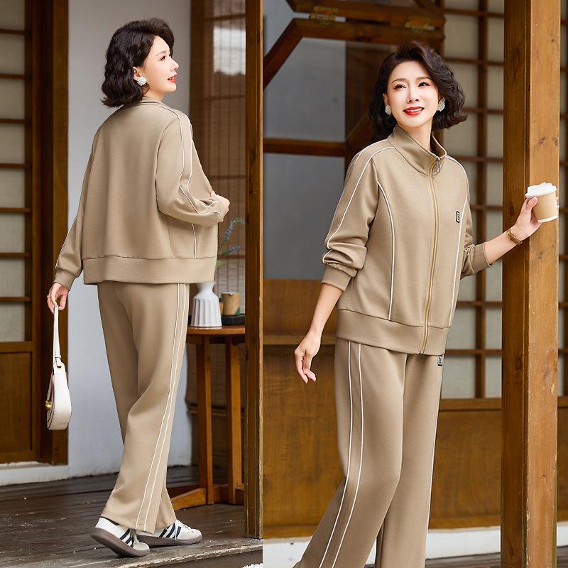 Повседневный спортивный костюм весна/осень 2025: Стильный костюм-двойка для женщин - Элегантная мода для среднего и пожилого возраста XXL (110-125 Jin) хаки
Повседневный спортивный костюм весна/осень 2025: Стильный костюм-двойка для женщин - Элегантная мода для среднего и пожилого возраста XXL (110-125 Jin) хаки