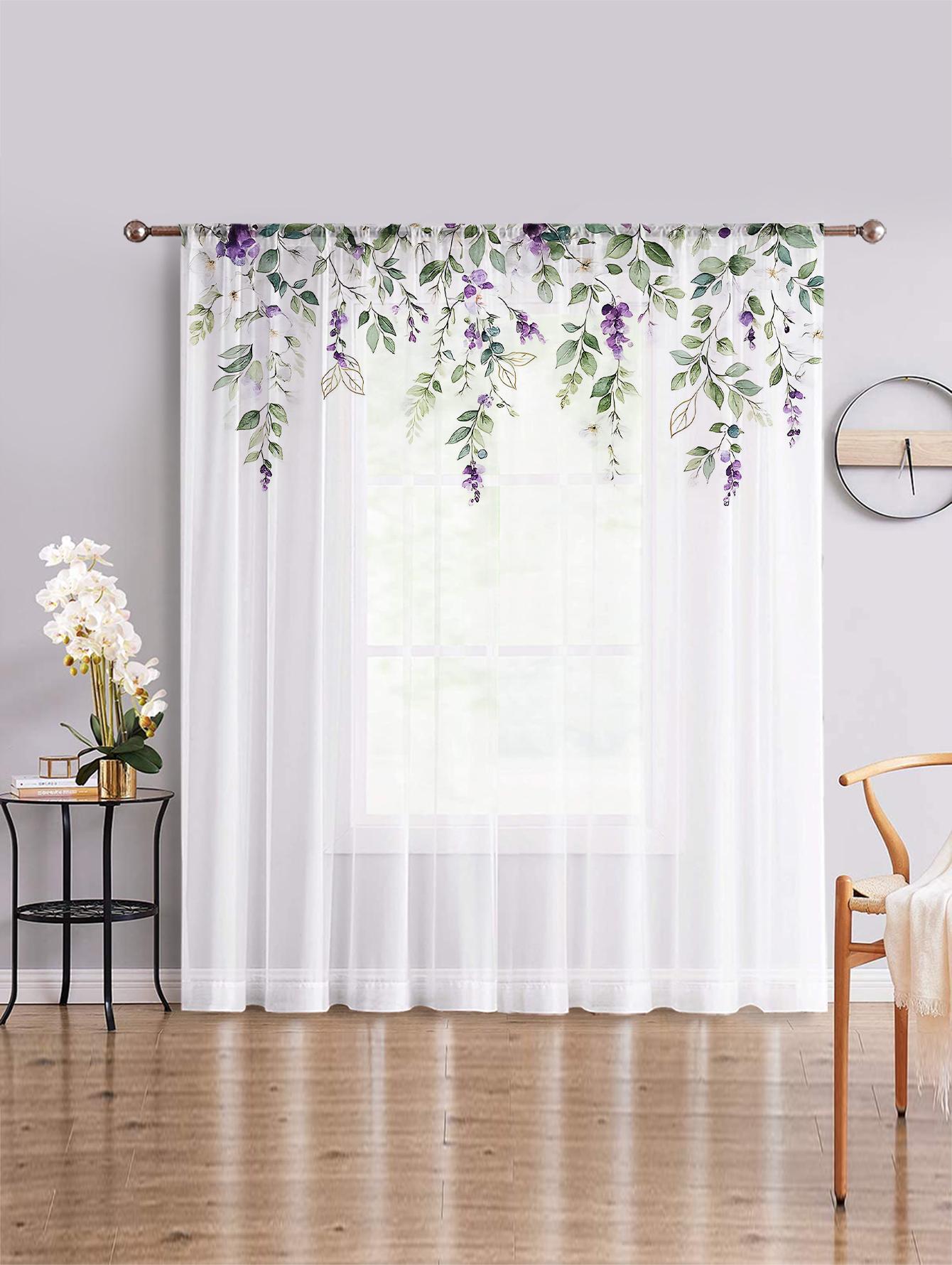 One-Piece Purple Vine Flower Window Curtain Soft Elegantly Forest System Pole Curtain Luxury Countryside Style Decoration 100*130 Grommet Top 1pcs
One-Piece Purple Vine Flower Window Curtain Soft Elegantly Forest System Pole Curtain Luxury Countryside Style Decoration 100*130 Grommet Top 1pcs