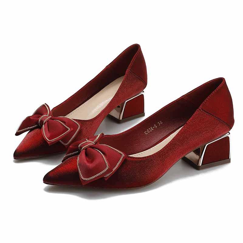 French temperament bow high heels fairy fairy style pointed head thick heel single shoes female Korean version shallow mouth banquet women s shoes 39 бордовий
French temperament bow high heels fairy fairy style pointed head thick heel single shoes female Korean version shallow mouth banquet women s shoes 39 бордовий