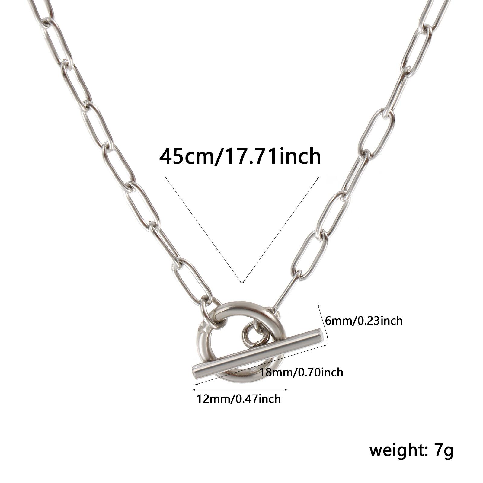 Multicolor Paperclip Link Chain OT Pendant Necklace 304 Stainless Steel 45cm(17.7 ) For Women Men Minimalist Exquisite Gift
Multicolor Paperclip Link Chain OT Pendant Necklace 304 Stainless Steel 45cm(17.7 ) For Women Men Minimalist Exquisite Gift
