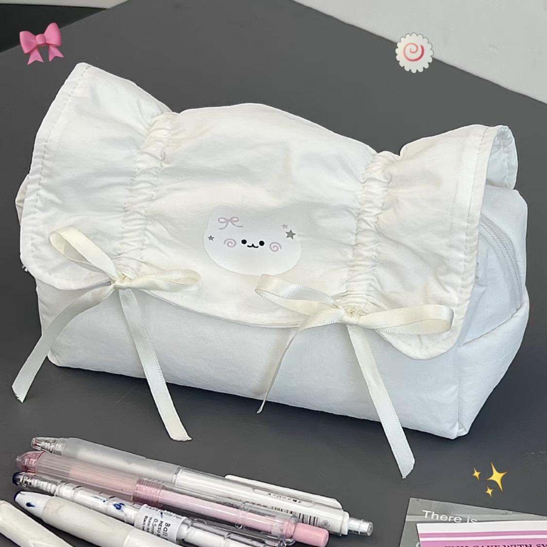 Пенал на шнурке с бантиком, сумка для хранения на молнии, милая сумка для ручек, подарок белый
Пенал на шнурке с бантиком, сумка для хранения на молнии, милая сумка для ручек, подарок белый