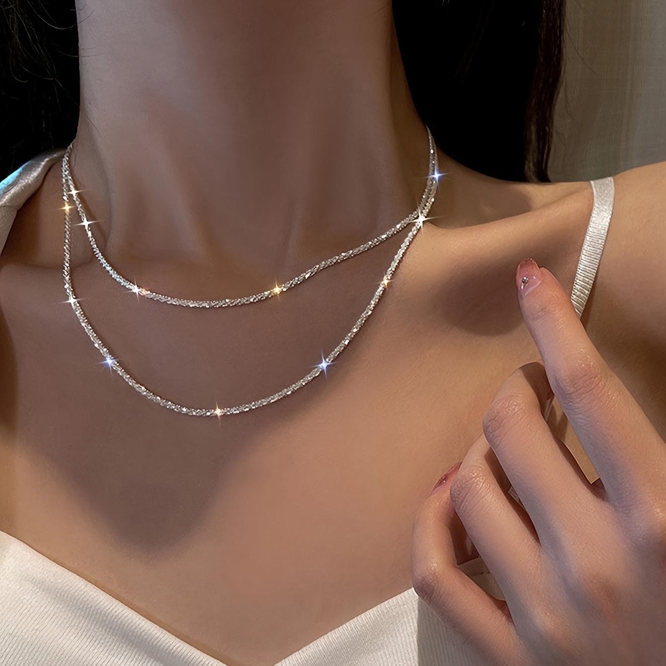 Jiuqin Jewelry Блестящая Гусеница Серебряное Ожерелье для Женщин - Базовая Цепочка на Ключицы 16in серебряный
Jiuqin Jewelry Блестящая Гусеница Серебряное Ожерелье для Женщин - Базовая Цепочка на Ключицы 16in серебряный