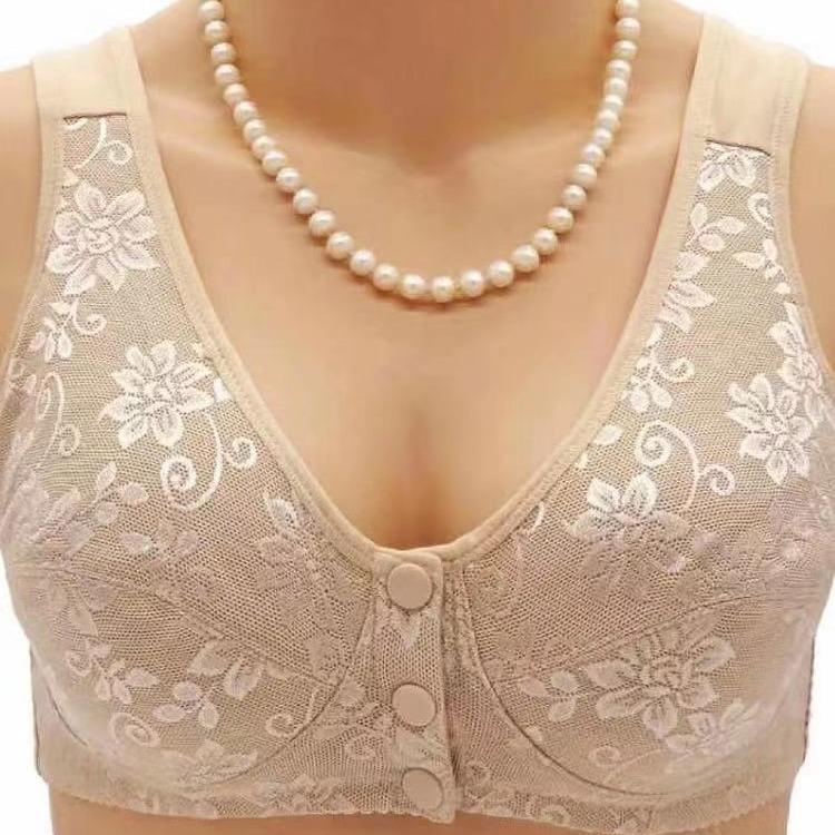 Stylish Plus Size Lace Front-Opening Wire-Free Camisole Bra for Middle-Aged and Elderly Women Size 44 (suggested for 140-160 lbs)
Stylish Plus Size Lace Front-Opening Wire-Free Camisole Bra for Middle-Aged and Elderly Women Size 44 (suggested for 140-160 lbs)