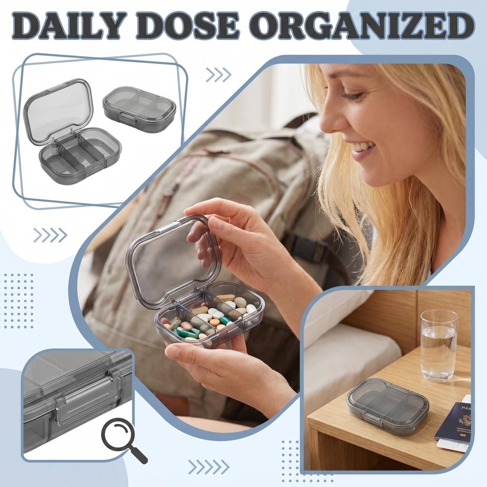 Portable Pill Organizer Box with Multiple Compartments Compact Medicine Storage Case for Daily Vitamins and Pills Easy to Carry and Use One Size
Portable Pill Organizer Box with Multiple Compartments Compact Medicine Storage Case for Daily Vitamins and Pills Easy to Carry and Use One Size