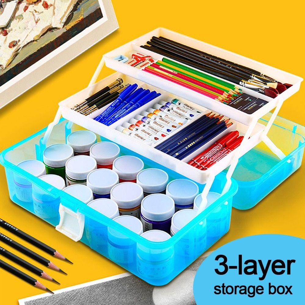 Three-layer Stationery Case Large Capacity Toy Box Multi-functional Nail Art Organizer Pink 20x12x10.5cm
Three-layer Stationery Case Large Capacity Toy Box Multi-functional Nail Art Organizer Pink 20x12x10.5cm