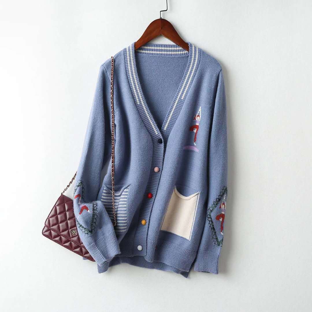 Жіноча в язана куртка 2021 Новий осінньо-зимовий корейський варіант V-вирізу Модний верхній кардиган светр жіночий One Size синій
Жіноча в язана куртка 2021 Новий осінньо-зимовий корейський варіант V-вирізу Модний верхній кардиган светр жіночий One Size синій