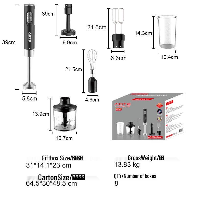 AOTE All-in-One Hand Blender with Pure Copper Motor for Baby Food
AOTE All-in-One Hand Blender with Pure Copper Motor for Baby Food
