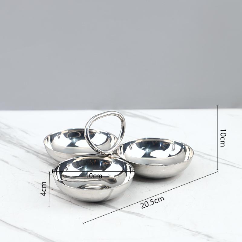 304 Stainless Steel 3 Grids Assorted Platter Snack and Dessert Plate Appetizer Tableware Living Room Desktop Storage Tray
304 Stainless Steel 3 Grids Assorted Platter Snack and Dessert Plate Appetizer Tableware Living Room Desktop Storage Tray