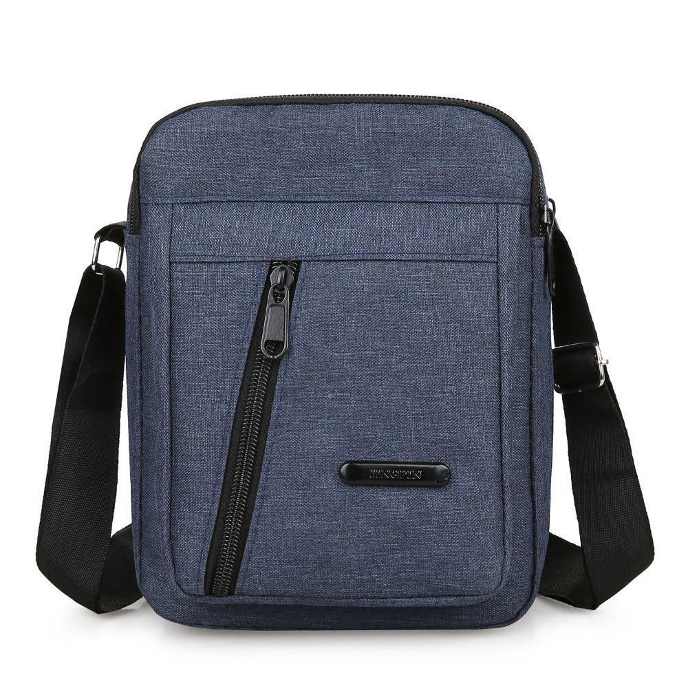 Багатошарова чоловіча сумка через плече через плече з нейлону для бізнесу. Повсякденна дорожня сумка для телефону темно-синього кольору
Багатошарова чоловіча сумка через плече через плече з нейлону для бізнесу. Повсякденна дорожня сумка для телефону темно-синього кольору