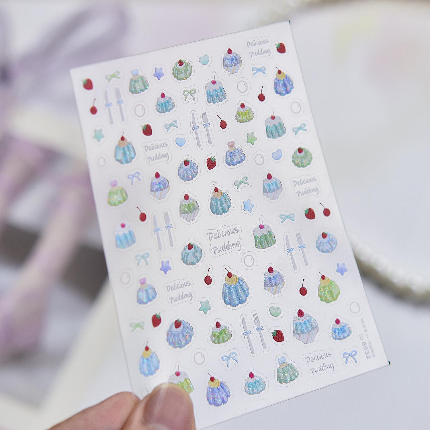 Tomoni Jelly Blue Pudding Glitter Nail Stickers - Super Cute Ice Transparent Nail Art Decals
Tomoni Jelly Blue Pudding Glitter Nail Stickers - Super Cute Ice Transparent Nail Art Decals