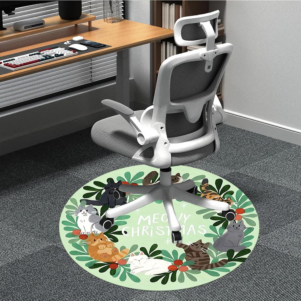1pc Cat Christmas Wreath Chair Carpet for Office Non Slip, Machine Washable Rug for Office, Room Holiday Decor for Christmas, Birthday Polyester 80cm
1pc Cat Christmas Wreath Chair Carpet for Office Non Slip, Machine Washable Rug for Office, Room Holiday Decor for Christmas, Birthday Polyester 80cm