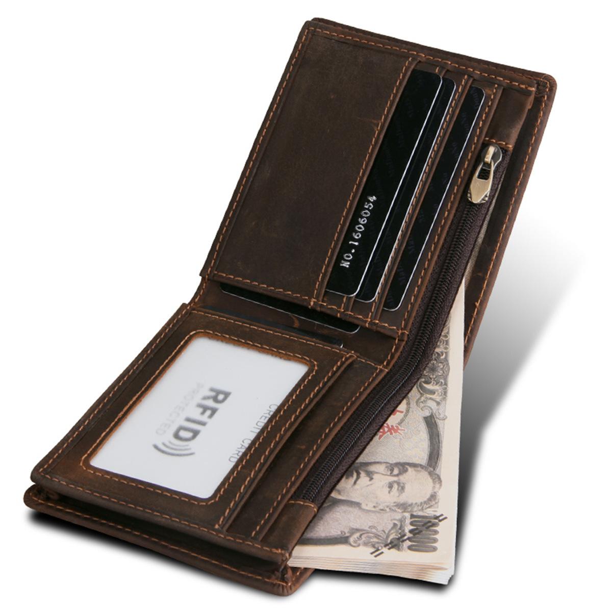New Anti-theft Brush RFID Men s Wallet For Simple And Fashionable Genuine Leather Wallet Crazy Horse Leather Short Casual Wallet
New Anti-theft Brush RFID Men s Wallet For Simple And Fashionable Genuine Leather Wallet Crazy Horse Leather Short Casual Wallet