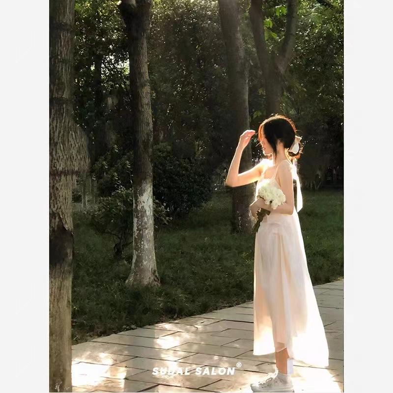French gentle wind suspender dress women s summer new seaside vacation beach dress niche design long dress XL абрикосовий
French gentle wind suspender dress women s summer new seaside vacation beach dress niche design long dress XL абрикосовий
