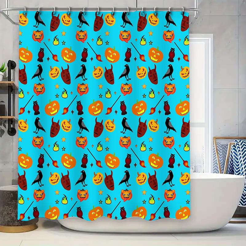 Halloween Shower Curtain Decor with Pumpkin, Witch Hat Broomstick 3D Printed Fabric Waterproof Bath Rug Set for Home Decoration 90x180cm
Halloween Shower Curtain Decor with Pumpkin, Witch Hat Broomstick 3D Printed Fabric Waterproof Bath Rug Set for Home Decoration 90x180cm
