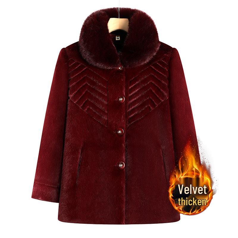 Plus Velvet Thickened Woolen Coat with Fur Collar for Middle-Aged and Elderly - Grandma Style XL (suggested for 45-52.5 kg)
Plus Velvet Thickened Woolen Coat with Fur Collar for Middle-Aged and Elderly - Grandma Style XL (suggested for 45-52.5 kg)