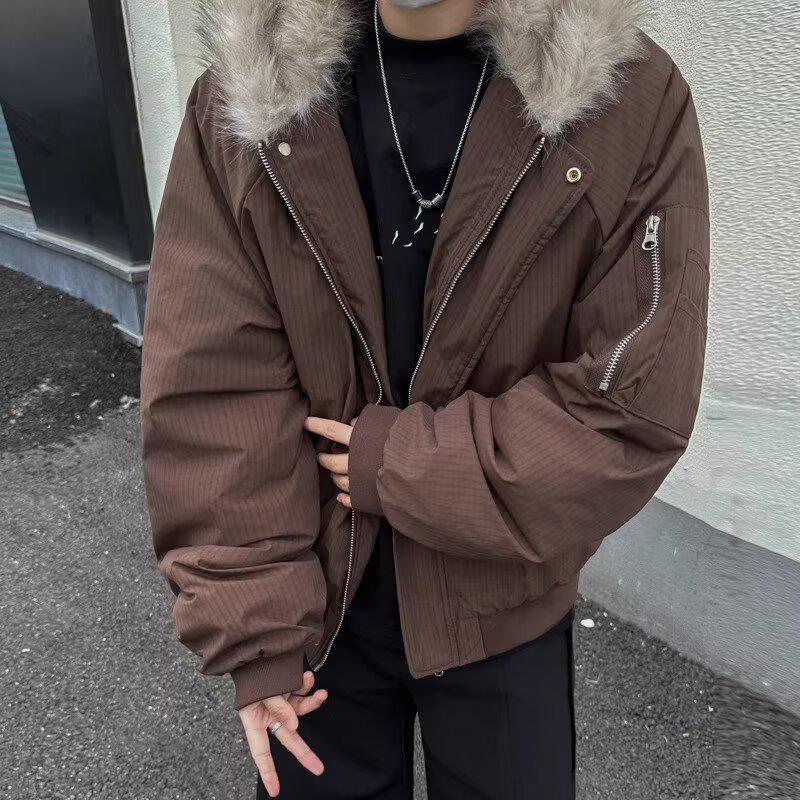 Unisex Retro Cotton Coat with Fur Collar and Hood - Short, Padded Winter Jacket XL коричневий
Unisex Retro Cotton Coat with Fur Collar and Hood - Short, Padded Winter Jacket XL коричневий