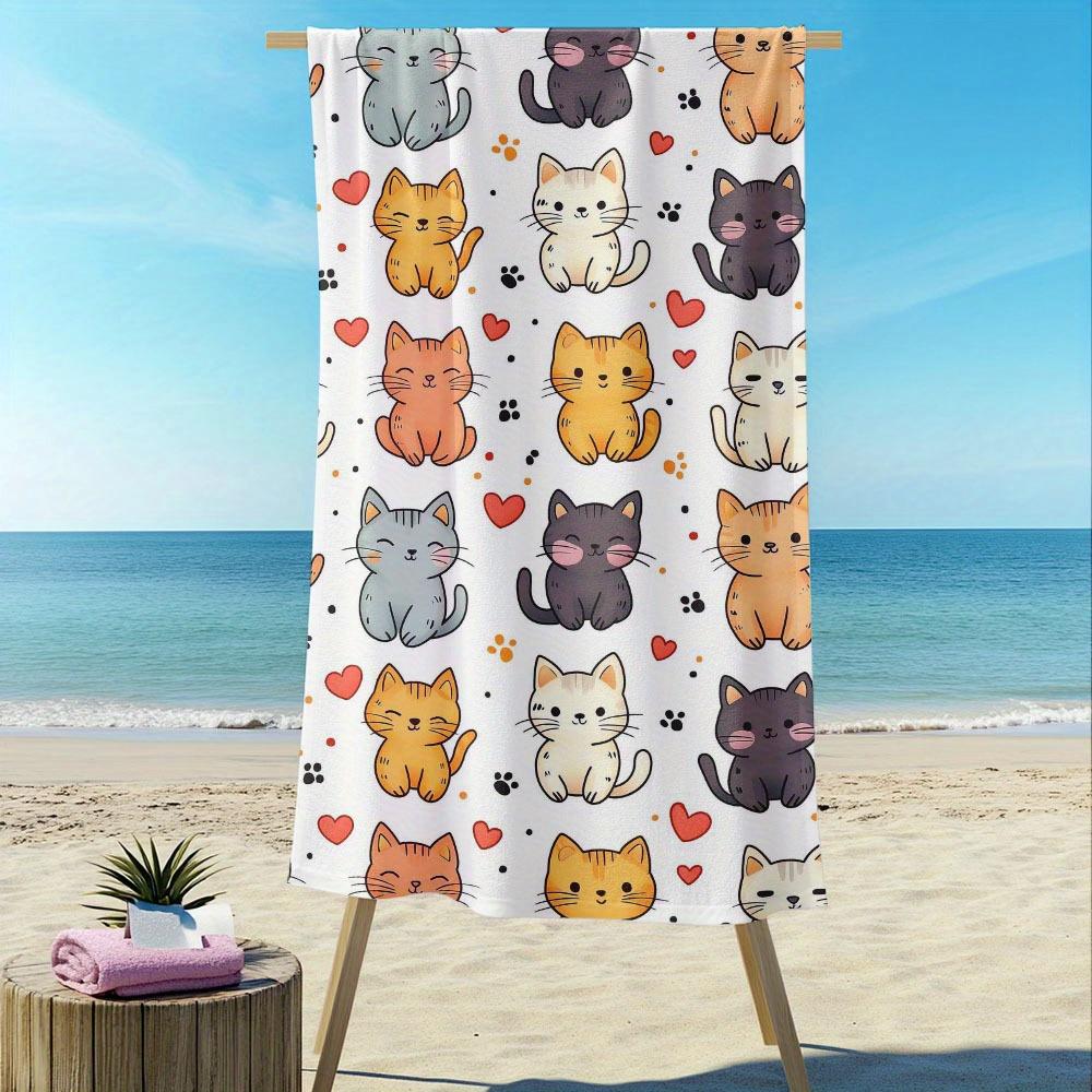 Cute Cartoon Cat Pattern Microfiber Towel, Super Soft Quick Dry for Beach Pool Bath Yoga Camping W30*H60(CM)
Cute Cartoon Cat Pattern Microfiber Towel, Super Soft Quick Dry for Beach Pool Bath Yoga Camping W30*H60(CM)