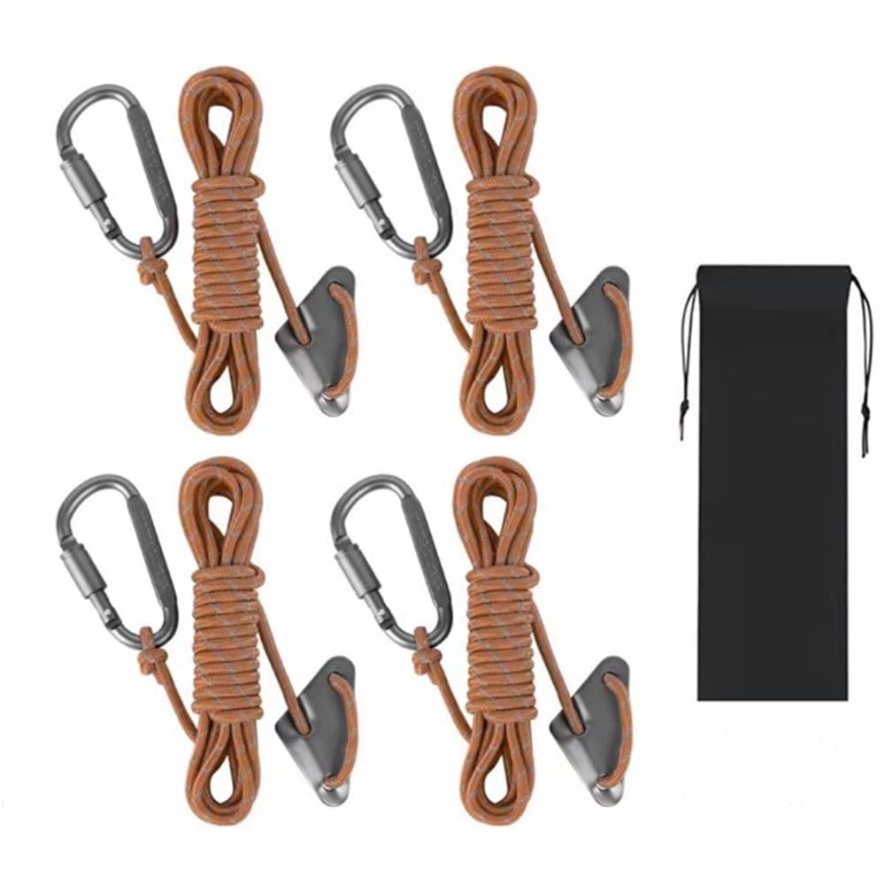 ILLIDAN Tent Rope Brown Set of 4 Load Capacity 250kg Guy Rope Paracord Rope Tent Rope Guy Line Tarp Rope Reflective Windproof Camping Outdoor Aluminum коричневый
ILLIDAN Tent Rope Brown Set of 4 Load Capacity 250kg Guy Rope Paracord Rope Tent Rope Guy Line Tarp Rope Reflective Windproof Camping Outdoor Aluminum коричневый